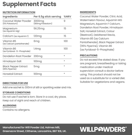 Image Title Willpowders ElectoTide - Electrolyte Hydration & Diuretic